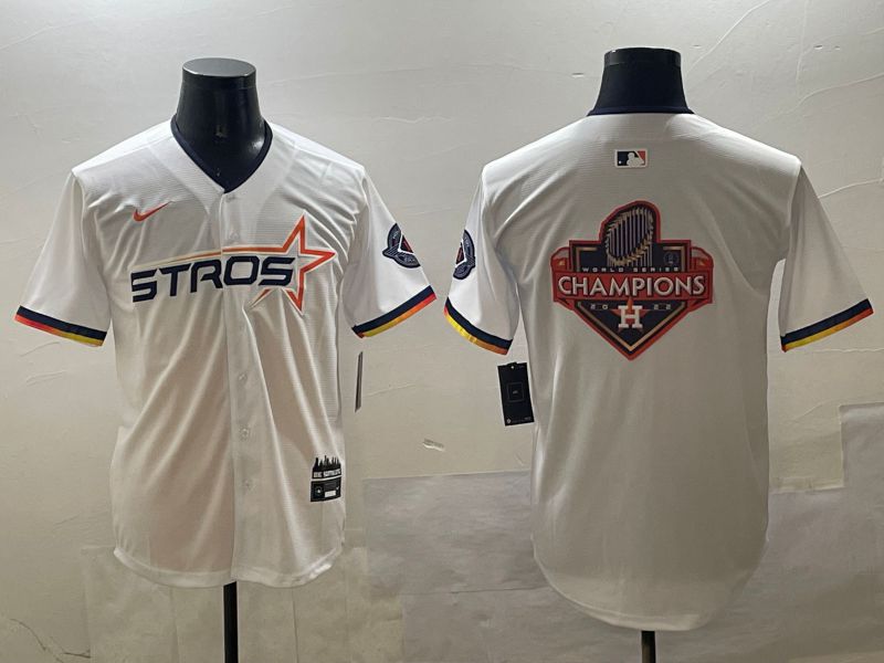 Men Houston Astros Blank White Three generations Joint Name 2025 Nike MLB Jersey style 17->houston astros->MLB Jersey